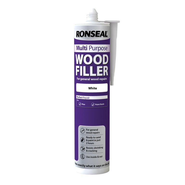 Ronseal Multi Purpose Wood Filler Cartridge 310ml White