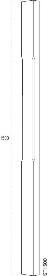 Cheshire Mouldings Newel Half Pine 91mm