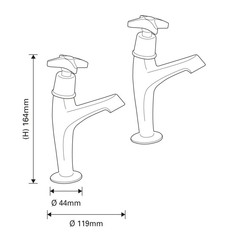 SupaPlumb Cross Head Sink Taps