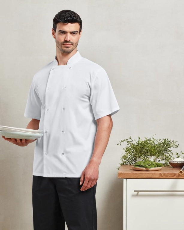 Dennys Short Sleeve Chef's Jacket White