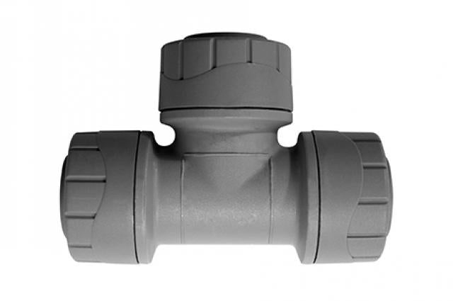 Polyplumb 15mm Equal Tee Grey
