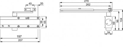 Arrone Silver Door Closer