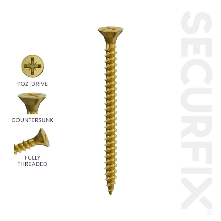 Securfix Multi-Purpose Screws 8 x ¾"-4.0 x 20mm | Pack of 200