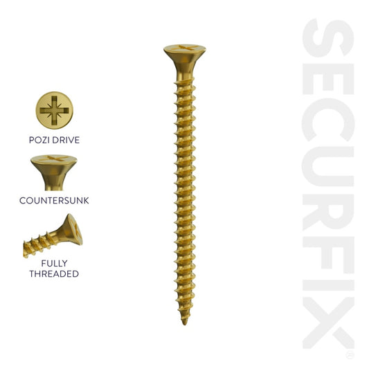 Securfix Multi-Purpose Screws 8 x ¾"-4.0 x 20mm | Pack of 200