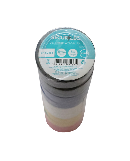 Securlec PVC Insulation Tape Pack 10 Assorted 5m