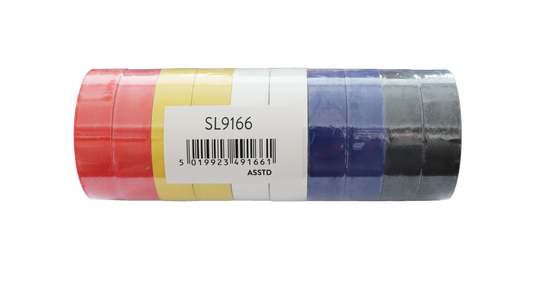 Securlec PVC Insulation Tape Pack 10 Assorted 20m