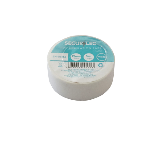 Securlec PVC Insulation Tape Pack 10 White 5m