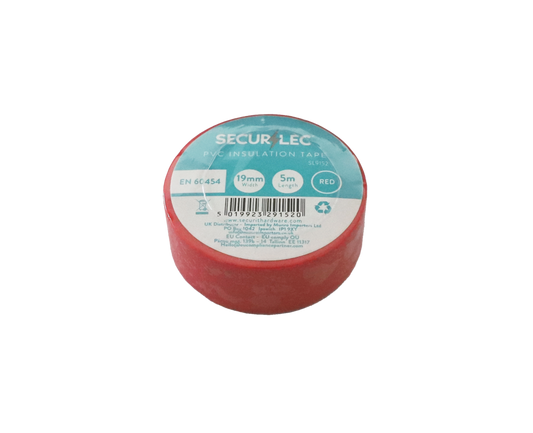 Securlec PVC Insulation Tape Pack 10 Red 5m