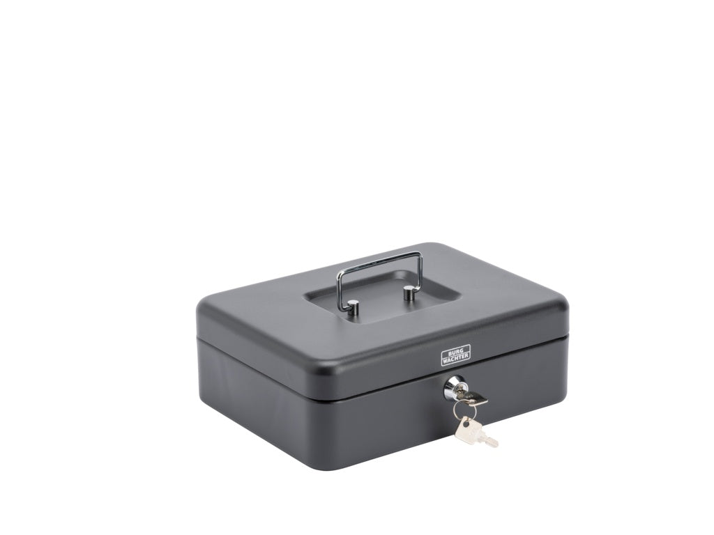 Sterling Cash Box With Coin Tray 10" Mixed Colours
