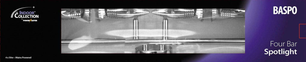 Powermaster Basic 4 Spot Bar Brushed Chrome