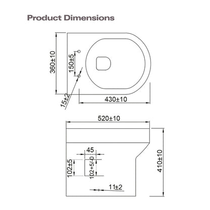SP Pure Back to Wall Pan
