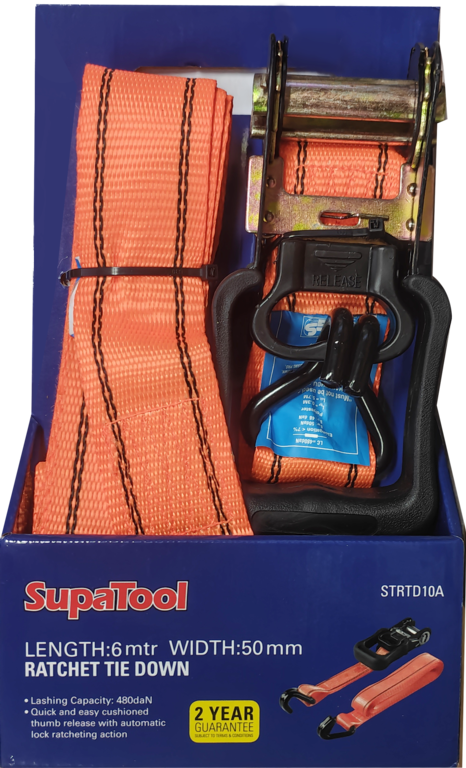 SupaTool Ratchet Tie Down 6m x 50mm