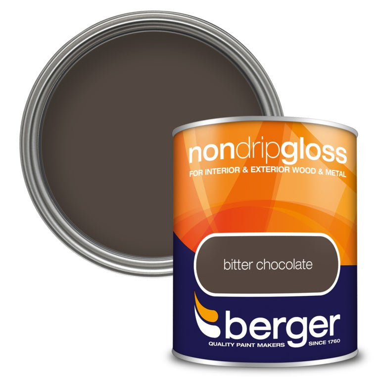 Berger Non Drip Gloss 750ml Bitter Chocolate