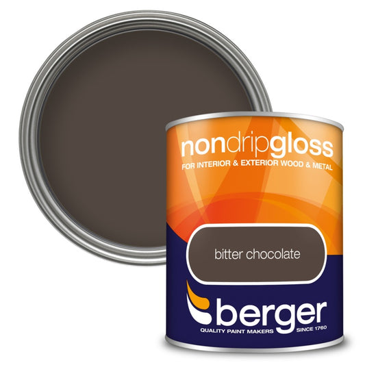 Berger Non Drip Gloss 750ml Bitter Chocolate