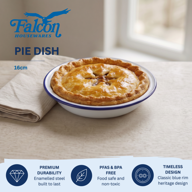 Falcon Round Pie Dish - Traditional White 16cm