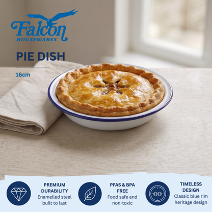 Falcon Round Pie Dish - Traditional White 16cm
