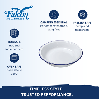 Falcon Round Pie Dish - Traditional White 16cm