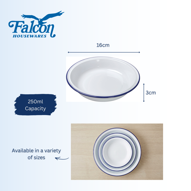 Falcon Round Pie Dish - Traditional White 16cm