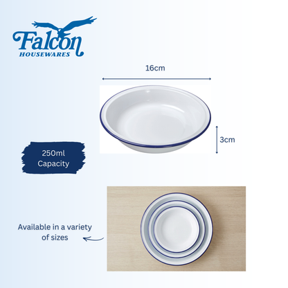 Falcon Round Pie Dish - Traditional White 16cm