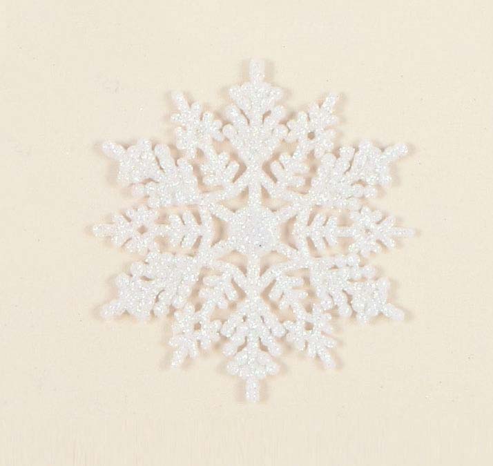 Premier White Glitter Snowflakes 10 Piece