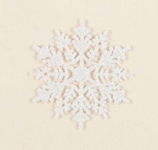 Premier White Glitter Snowflakes 10 Piece