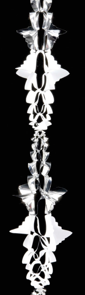 Premier 6 Section Garland 20cm x 2.7m Silver/White