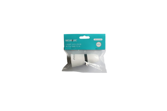 Securlec Switched T2 Lampholder White 3/8"