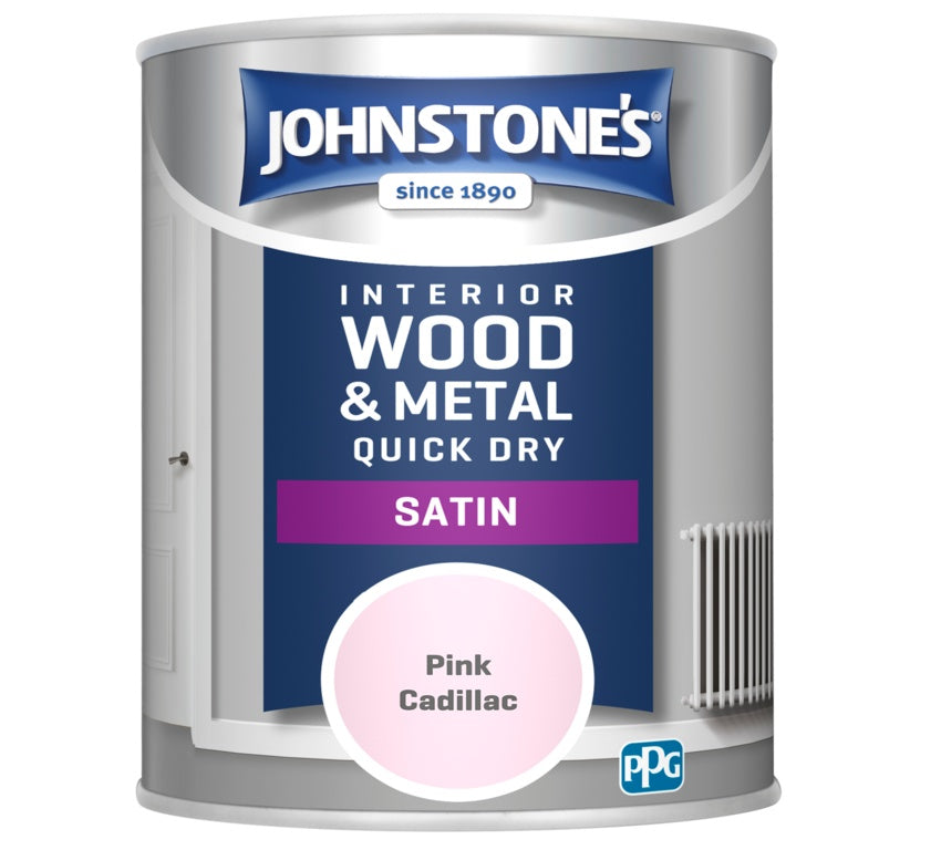 Johnstones Quick Dry Satin 750ml Pink Cadillac