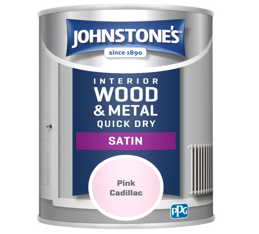 Johnstones Quick Dry Satin 750ml Pink Cadillac
