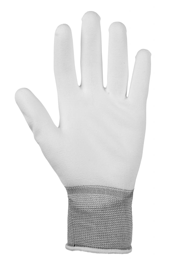 Glenwear White PU Gloves 9-Large