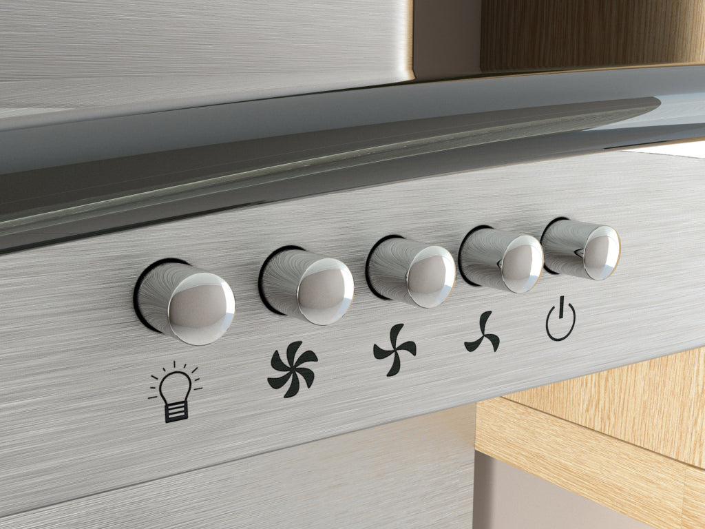 Kitchenplus Curved Glass Cooker Hood 600mm