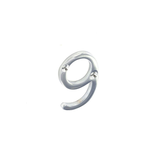 Securit Chrome Numeral 50mm 9