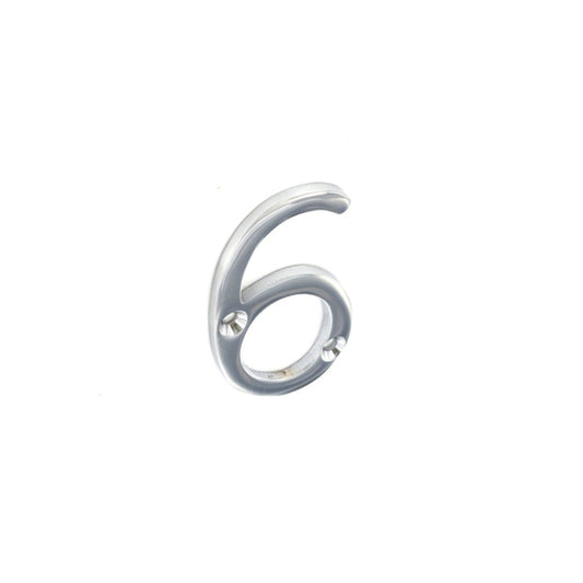Securit Chrome Numeral 50mm 6
