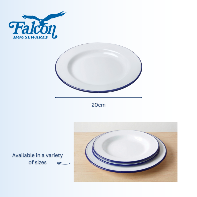 Falcon Dinner Plate - Traditional White 20cm x 1.5D