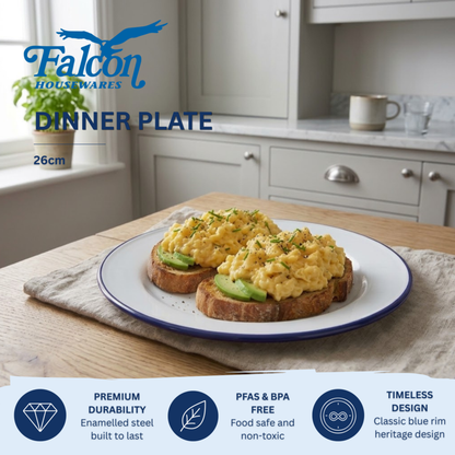 Falcon Dinner Plate - Traditional White 26cm x 2.5D