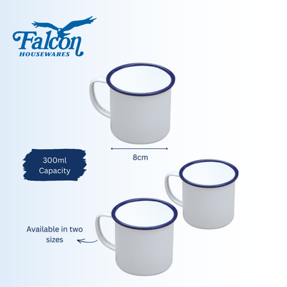 Falcon Enamel Mug - Traditional White 8cm x 284ml