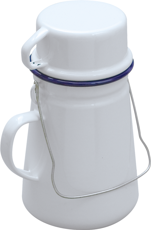Falcon Tea Can Including Cup - Traditional White 11cm x 19D