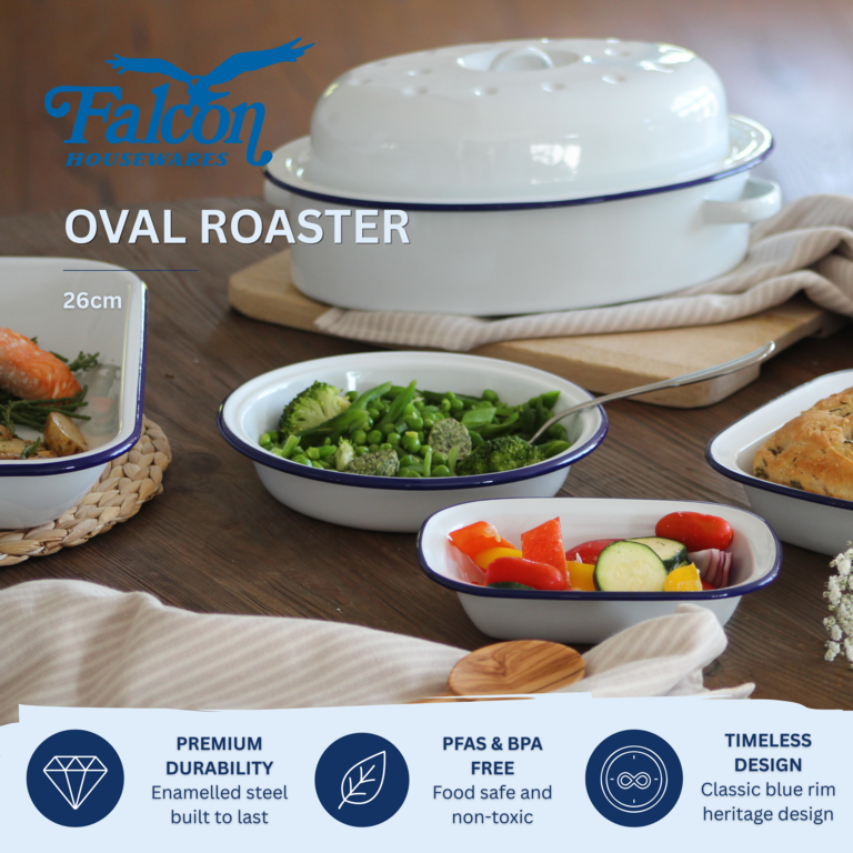 Falcon Falcon Oval Roaster - Traditional White
