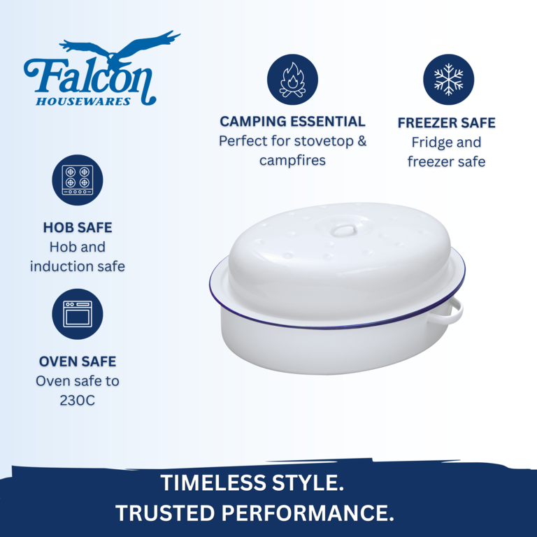 Falcon Falcon Oval Roaster - Traditional White