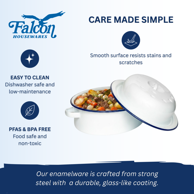 Falcon Falcon Oval Roaster - Traditional White