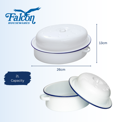 Falcon Falcon Oval Roaster - Traditional White