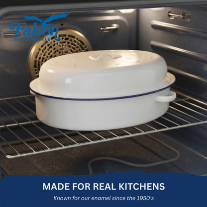 Falcon Falcon Oval Roaster - Traditional White