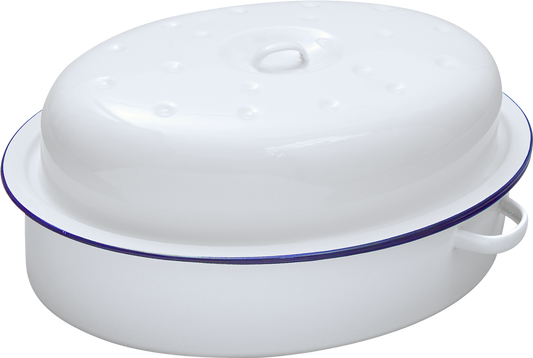 Falcon Falcon Oval Roaster - Traditional White 30cm x 21.5cm x 14.5D