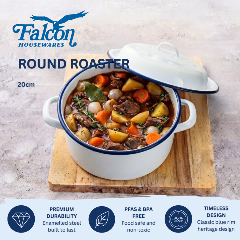Falcon Falcon Roaster Round - Traditional White 20cm x 8.5D