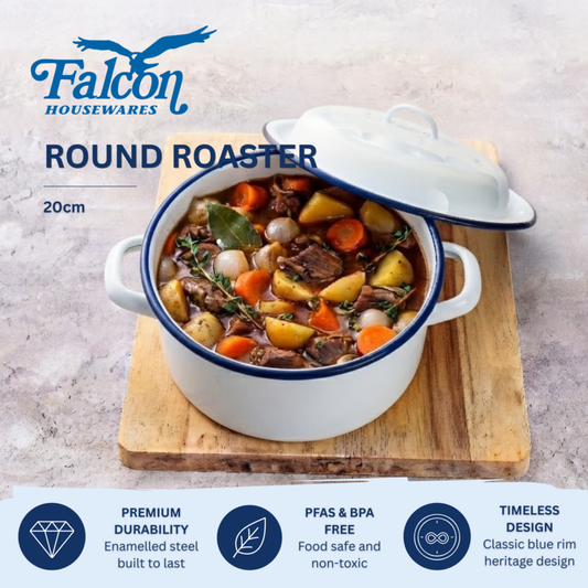 Falcon Falcon Roaster Round - Traditional White 20cm x 8.5D