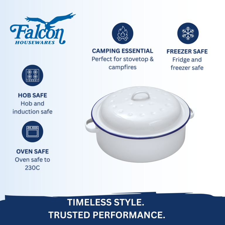 Falcon Falcon Roaster Round - Traditional White 20cm x 8.5D