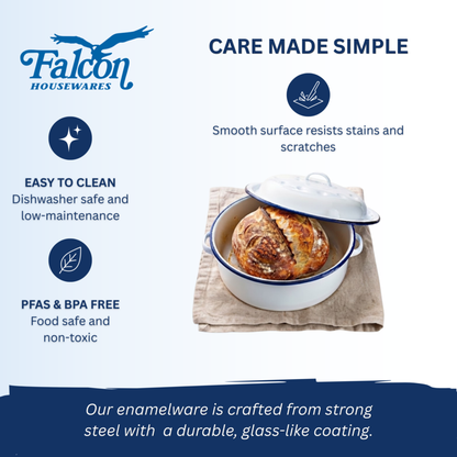Falcon Falcon Roaster Round - Traditional White 20cm x 8.5D