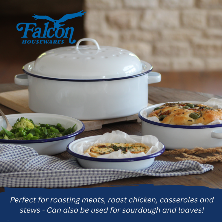 Falcon Falcon Roaster Round - Traditional White 20cm x 8.5D