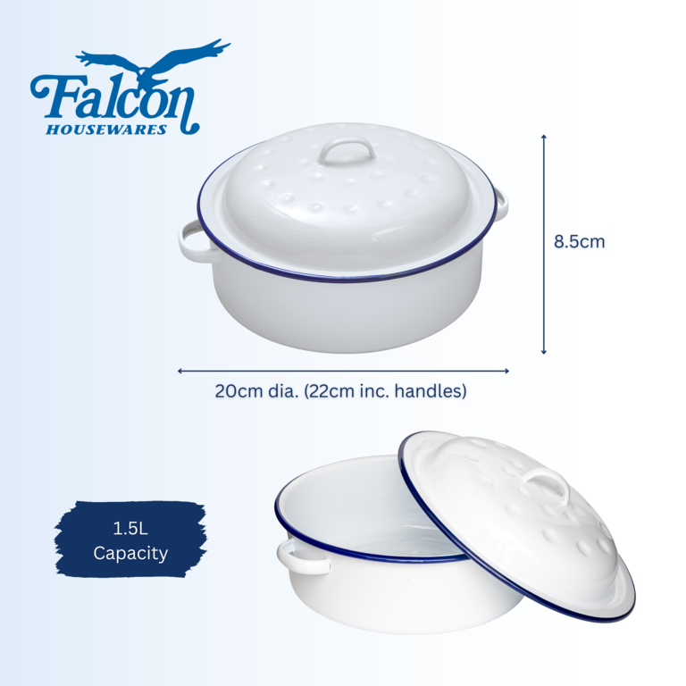 Falcon Falcon Roaster Round - Traditional White 20cm x 8.5D