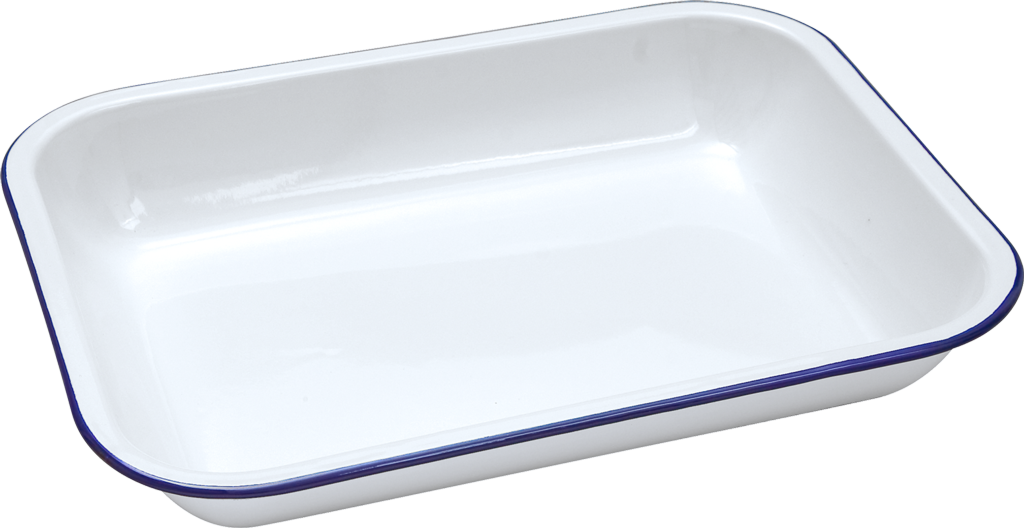 Falcon Enamel Bakepan - Traditional White 34cm x 28cm x 5cm